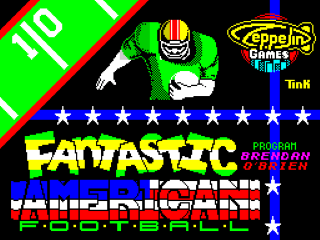 American Football title screen for ZX Spectrum